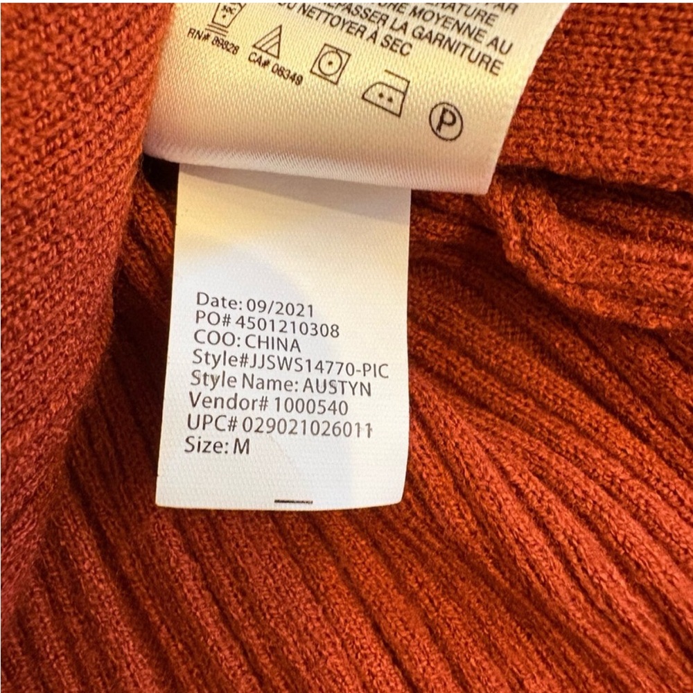 🧡🍂Jessica Simpson Rust Ribbed Midi Button Down Dress🍂🧡 Size Medium - Picture 7 of 10